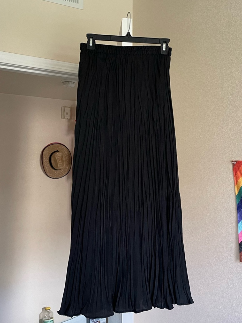 H&M Black Pleated Maxi Skirt